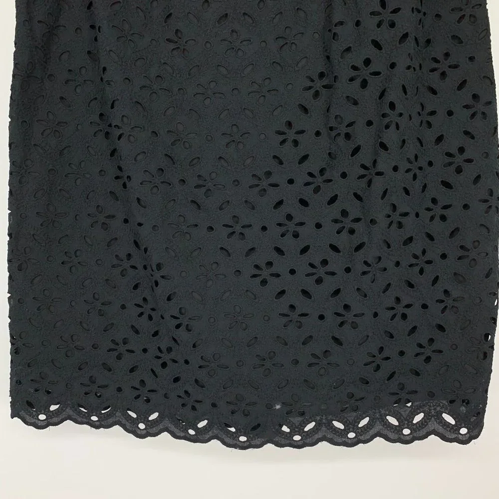 Talbots Skirt Black Floral Eyelet A Line NWT_11
